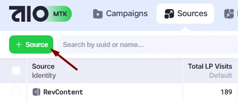 +Source button.