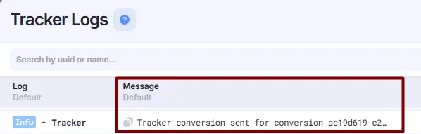Logged message.