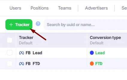 +Tracker button.