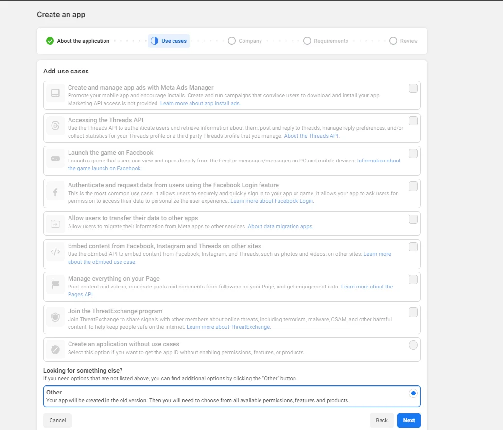 How to get an API token for FB