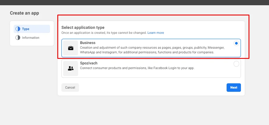 How to get an API token for FB