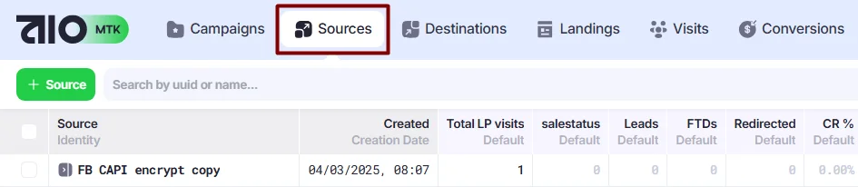 Sources tab.