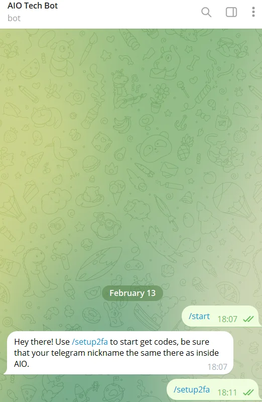 1. Setting up 2FA