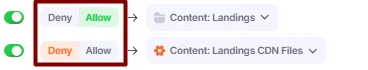Allow/Deny toggle in Edit Position window.