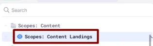 Scopes: Content Landings imperative that allows users to view all landings without sharing.