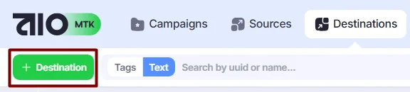 +Destination button.