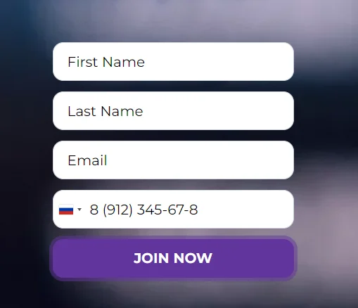 Example screenshot from Landing Page