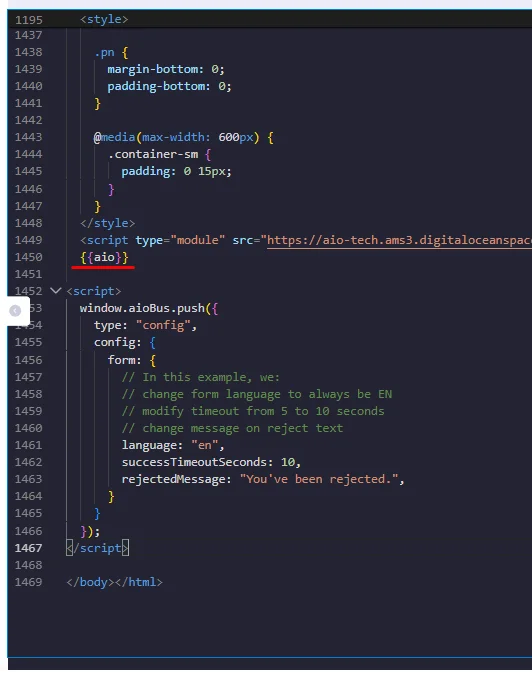 Custom behavior configuration added in Manage Landing→Code Editor 