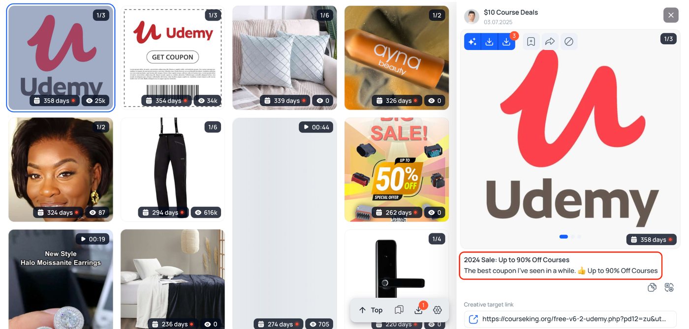 Urgency and sales offers in creatives